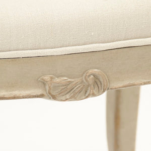 Zentique Cammi Birch Stool with Linen Seat — Compact, Sturdy Scandinavian Accent Seating for Small Spaces (97 characters) LI-SH15-49-08