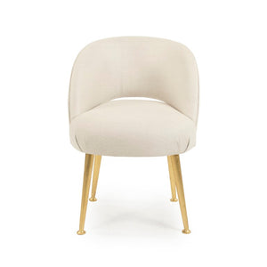 Zentique Selene Modern Linen Accent Chair with Birch Accents & Iron Frame — Compact Comfort for Any Room LI-SH16-22-106