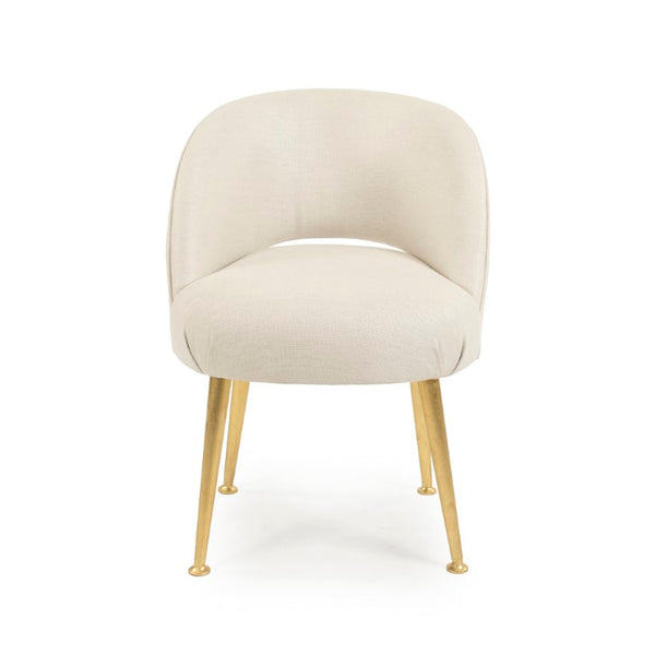 Zentique Selene Modern Linen Accent Chair with Birch Accents & Iron Frame — Compact Comfort for Any Room LI-SH16-22-106