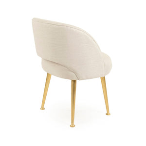 Zentique Selene Modern Linen Accent Chair with Birch Accents & Iron Frame — Compact Comfort for Any Room LI-SH16-22-106