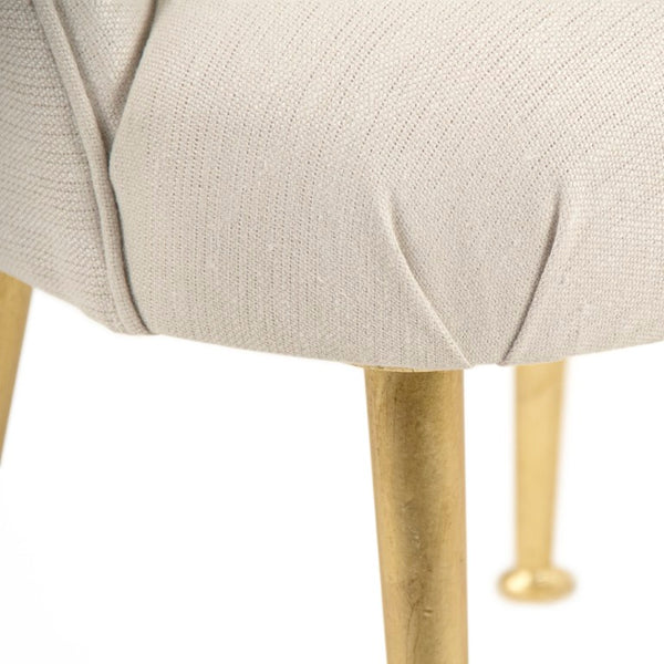 Zentique Selene Modern Linen Accent Chair with Birch Accents & Iron Frame — Compact Comfort for Any Room LI-SH16-22-106