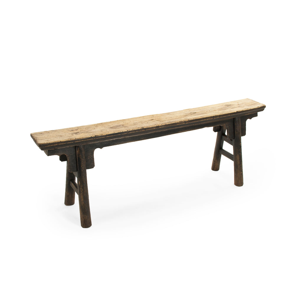 Story Bench Black Distressed Black LI-SH17-002-B Zentique