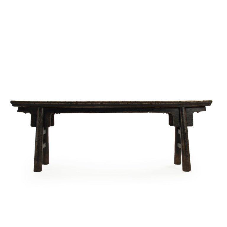 Zentique Story Bench Extendable Black — Matte Modern Entryway Seating with Durable Elm Base, Compact Fit LI-SH17-002-B