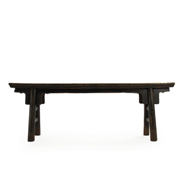 Zentique Story Bench Extendable Black — Matte Modern Entryway Seating with Durable Elm Base, Compact Fit LI-SH17-002-B