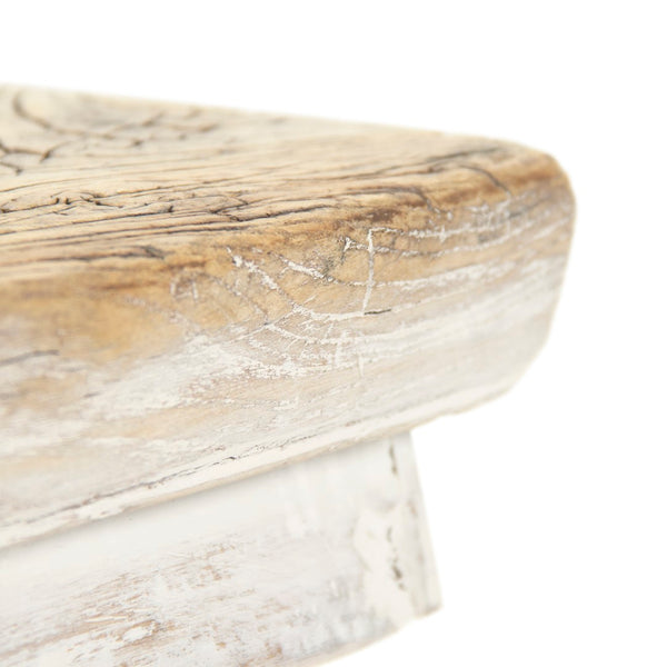 Story Bench White Distressed Off-White LI-SH17-002-W Zentique