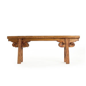 Zentique Story Bench Extendable Elm Seating Console with Slim Profile, Durable Finish & Versatile Storage Appeal LI-SH17-002