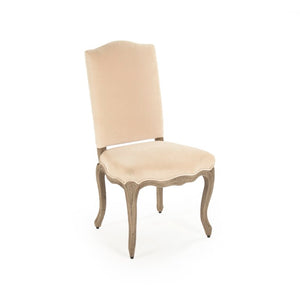 Zentique Cathy Plush Velvet Accent Chair with Birch Frame — Compact Ergonomic Seat, Modern Tapered Legs (98) Dry Finished Birch, Cream Velvet LI-SH8-22-15-3