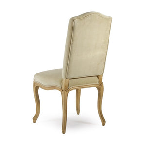 Zentique Cathy Plush Velvet Accent Chair with Birch Frame — Compact Ergonomic Seat, Modern Tapered Legs (98) Natural Birch, Cream Velvet LI-SH8-22-15
