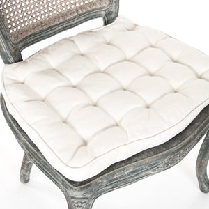 Zentique Annette Distressed Blue Linen Accent Chair with Solid Birch Frame, Coastal Vintage Charm, 21"W LI-SH8-22-19-1 Distressed Blue