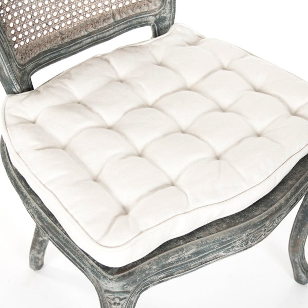 Zentique Annette Distressed Blue Linen Accent Chair with Solid Birch Frame, Coastal Vintage Charm, 21"W LI-SH8-22-19-1 Distressed Blue