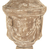 Maddy Urn Distressed White Wash LI-SH9-06-09-W Zentique