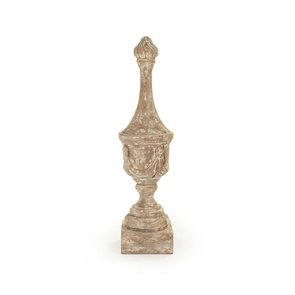 Zentique Maddy Vertical Poplar Urn — Elegant Tall Memorial with Warm Grain Finish, Secure Closure, Display-Ready LI-SH9-06-09-W