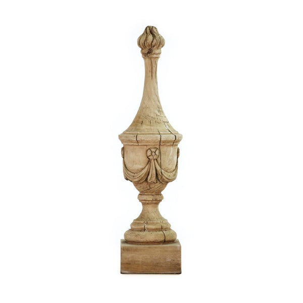 Zentique Abel Solid Poplar Urn — Slim 24.5" Memorial Vessel with Natural Grain Finish for Elegant Display LI-SH9-06-09