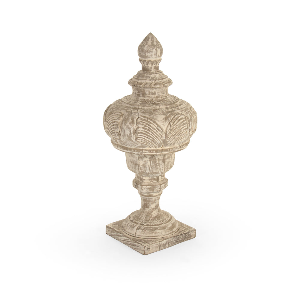 Victory Wooden Urn (Antique White) Zentique
