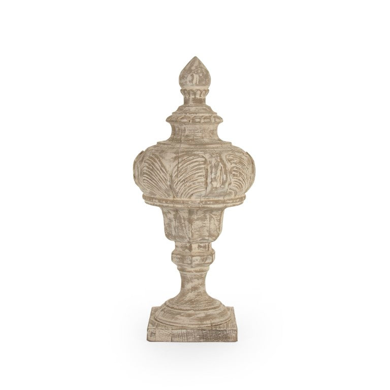 Zentique Victory Wooden Urn Antique White — Solid Poplar Memorial Urn, Timeless Design, Secure Closure, 10x26x10 LI-SH9-06-10 White