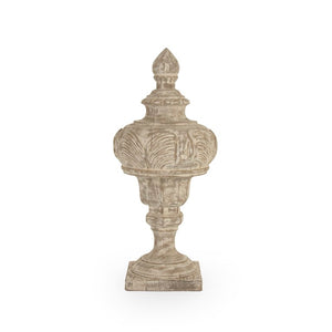 Zentique Victory Wooden Urn Antique White — Solid Poplar Memorial Urn, Timeless Design, Secure Closure, 10x26x10 LI-SH9-06-10 White
