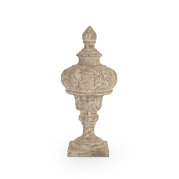 Zentique Victory Wooden Urn Antique White — Solid Poplar Memorial Urn, Timeless Design, Secure Closure, 10x26x10 LI-SH9-06-10 White