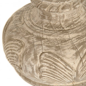 Zentique Victory Wooden Urn Antique White — Solid Poplar Memorial Urn, Timeless Design, Secure Closure, 10x26x10 LI-SH9-06-10 White