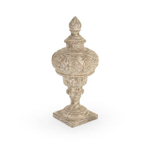 Zentique Victory Wooden Urn Antique White — Solid Poplar Memorial Urn, Timeless Design, Secure Closure, 10x26x10 LI-SH9-06-10 White