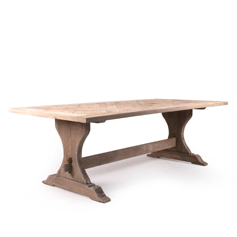Zentique Gent Solid Pine Dining Table with Plywood Frame — Spacious 95" Rustic-Modern Design for Families, Entertaining, Workspaces LI-SH9-25-21