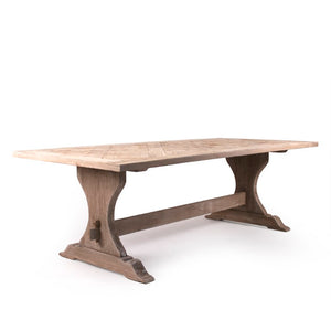 Zentique Gent Solid Pine Dining Table with Plywood Frame — Spacious 95" Rustic-Modern Design for Families, Entertaining, Workspaces LI-SH9-25-21