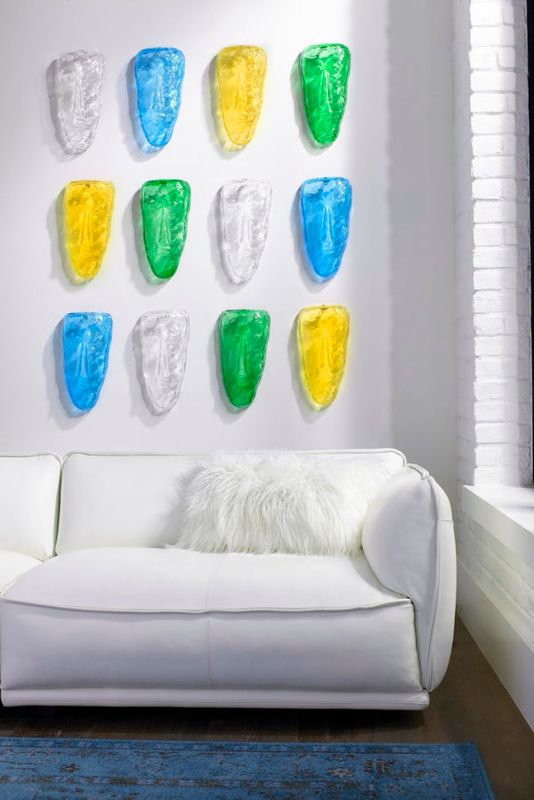 Phillips Collection Glass Face Turquoise Wall Tile - Ethereal Artistry For Modern Organic Decor In Dann Foley Collection Blue Glass Ch92440