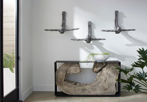 Phillips Collection Diving Wall Sculpture - Small Aluminum Art Piece With Unique Textured Finish For Modern Décor Gray,Silver Metal ,Aluminum Id103556