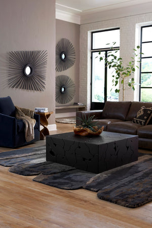 Phillips Collection Teak Slice Coffee Table - Handcrafted Unique Design For Modern Homes, Perfect For Any Style Black Wood ,Teak Id112145