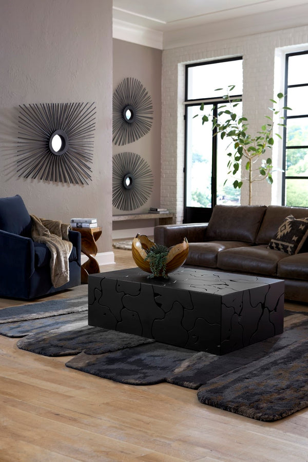 Phillips Collection Teak Slice Coffee Table - Handcrafted Unique Design For Modern Homes, Perfect For Any Style Black Wood ,Teak Id112146