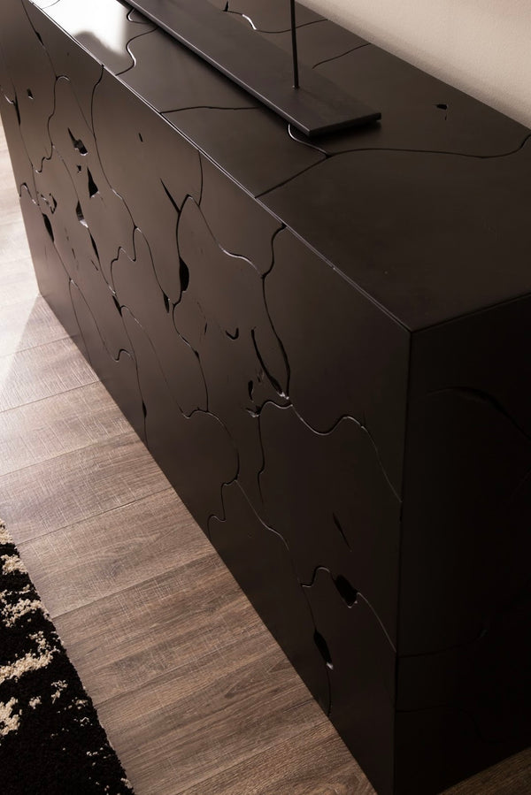 Phillips Collection Teak Slice Console Table - Exquisite Handcrafted Black Wood Design For Modern & Chic Interiors Black Wood ,Teak Id112220