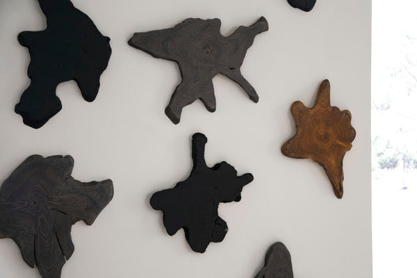 Phillips Collection Freeform Teak Wall Slice - Large Dark Gray Accent For Cozy, Inviting Spaces With Natural Beauty Gray Wood ,Teak Id114686