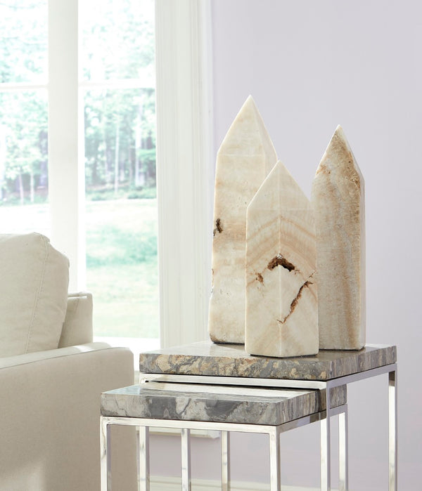 Phillips Collection Obelisk Sculpture: Radiant Tribute To Ancient Egypt's Sun God Ra For Stunning Home Decor Elegance Beige Stone Id92517
