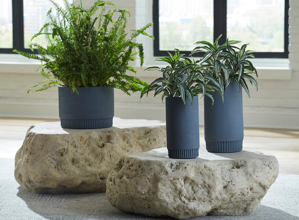 Phillips Collection Harvest Contemporary Planter With Clean Lines And Unique Design For Modern Gardening Aesthetics Gray Resin Composite Ph100222