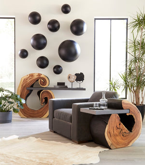 Phillips Collection Ball On The Wall Sculptures – Whimsical Decor For Contemporary Spaces | Modern Organic Artistry Black Resin Ph100845