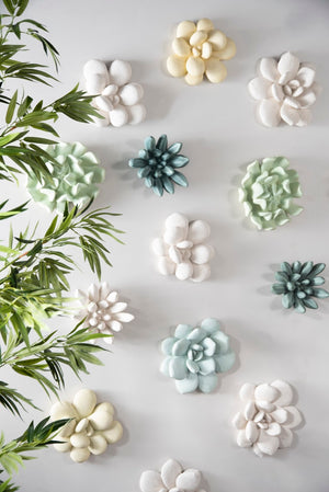 Phillips Collection Compactum Forest Succulent Wall Art - Modern Organic Floral Sculpture For Stunning Gallery Displays Green Resin Ph104157