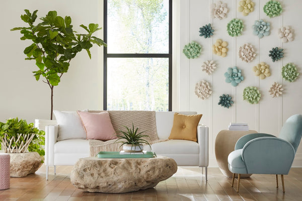 Phillips Collection Cast Boulder Coffee Table In Roman Stone Finish - Large, Weather-resistant, Modern Organic Design Off White Resin,Resin Composite Ph104326