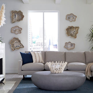 Phillips Collection Cast Wall Onyx Bowl - Stunning Decorative Sculpture Reflecting Natural Elegance And Artisan Craftsmanship Off White,Multi Colored Resin,Resin Composite Ph105280