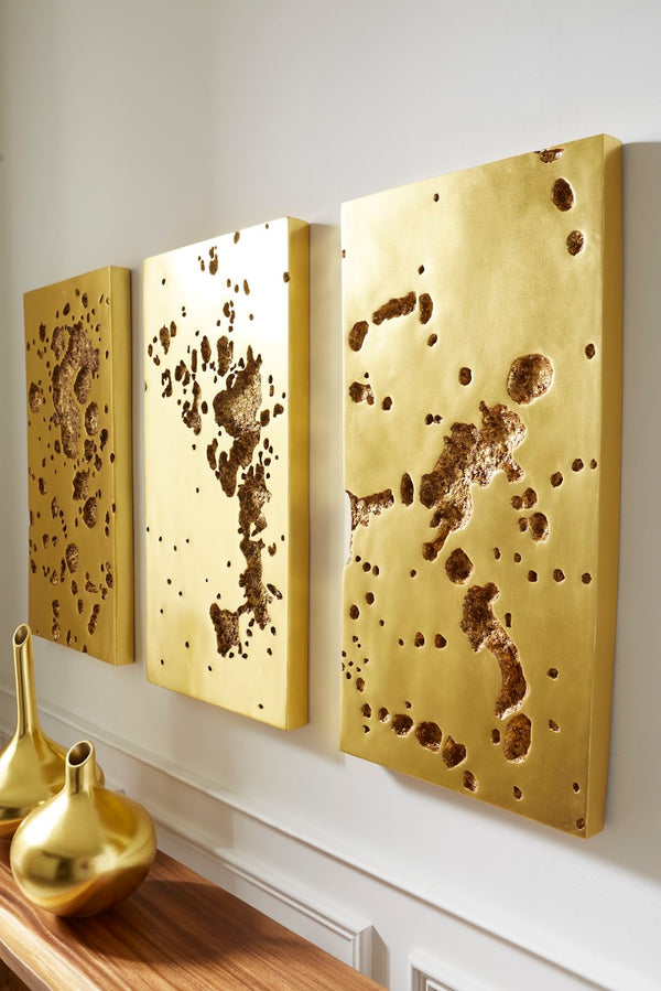 Phillips Collection Splotch Decorative Wall Art - Modern Organic Design With Stunning Gold Leaf Finish For Unique Spaces Gold Resin Ph107320