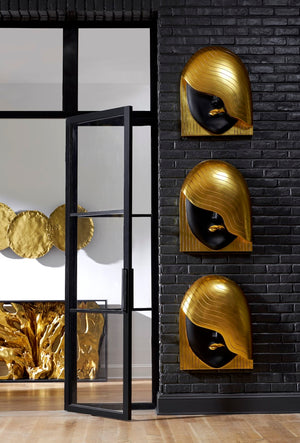 Phillips Collection Fashion Faces Wall Art - Chic Resin Décor Piece With Striking Style To Elevate Your Space Elegantly Black,Gold Resin Ph112030