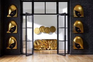 Phillips Collection Fashion Faces Wall Art - Chic Resin Décor Piece With Striking Style To Elevate Your Space Elegantly Black,Gold Resin Ph112030