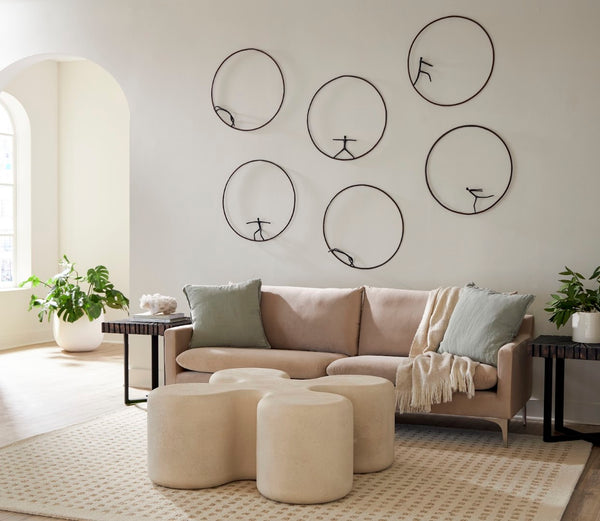 Phillips Collection Clover Coffee Table In Roman Stone – Elegant Artisan Design For Modern And Classic Living Spaces Off White Resin Ph112765