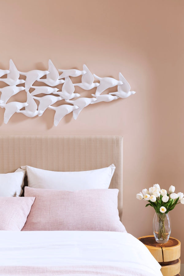 Phillips Collection Flock Of Birds Wall Art - Elegant Matte White Décor For Depth And Dimension In Your Space White Resin,Resin Composite Ph112983