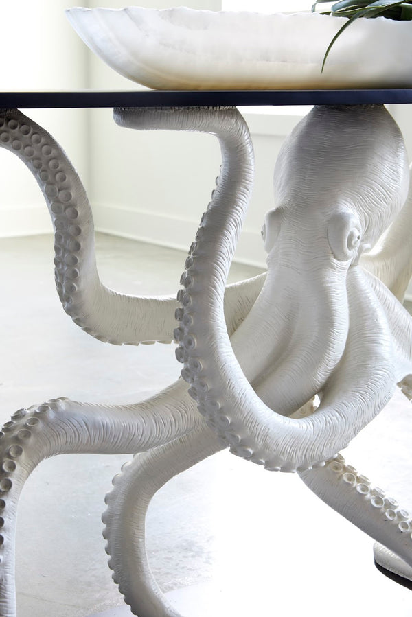Phillips Collection Octo Console Table With Captivating Octopus Design, Unique Resin Art, Perfect For Stylish Interiors White,Black Resin Ph115679