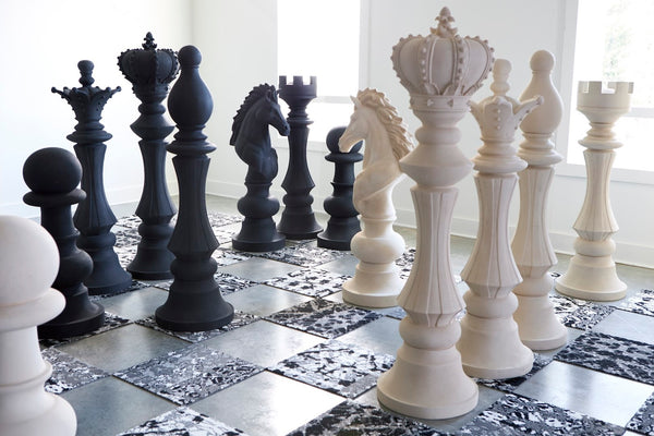 Phillips Collection Queen Chess Sculpture, Artisan-grade Cast Stone Piece For Indoor And Outdoor Game Lovers White Resin Composite Ph115685