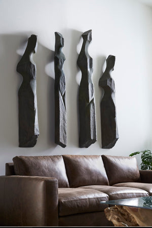 Phillips Collection Cast Elegant Women Wall Art Sculpture - Stunning Splinter Stone Finish For Home Or Office Décor Green Resin,Resin Composite Ph116042