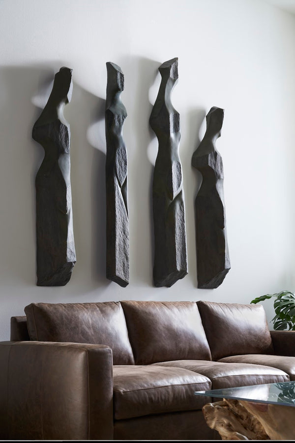 Phillips Collection Cast Elegant Women Wall Art Sculpture - Stunning Splinter Stone Finish For Home Or Office Décor Green Resin,Resin Composite Ph116042