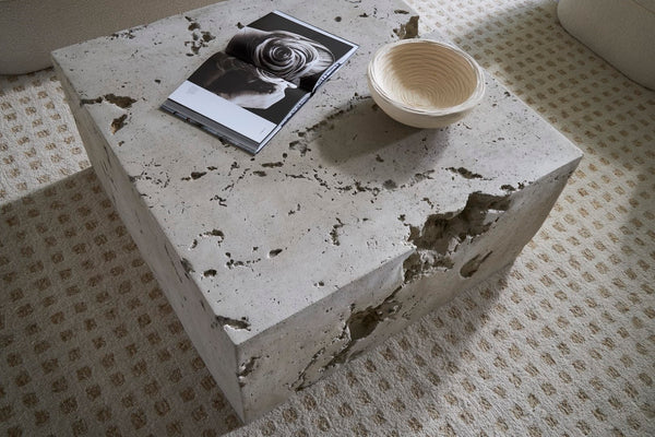 Phillips Collection Formation Coffee Table - Durable Resin Composite With Natural Imperfections For Indoor And Outdoor Use Off White Resin Composite Ph116152