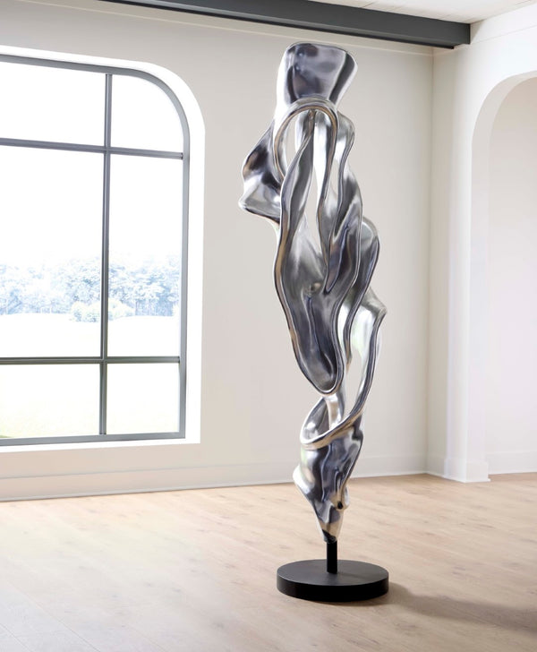 Phillips Collection Cast Dancing Sculpture - Eye-catching Art Piece For Modern Organic Home Décor And Aesthetic Appeal Silver,Black Resin Ph117283