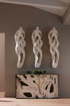 Phillips Collection Cast Dancing Wall Sculpture - Captivating Faux Bleached Art For Modern Organic Home Décor Off White Resin Ph117286