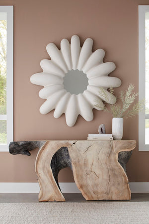 Phillips Collection Radial Shell Mirror - Elegant Ocean-inspired Design With White Stone Accents For Any Room Decor Off White Resin Ph117416